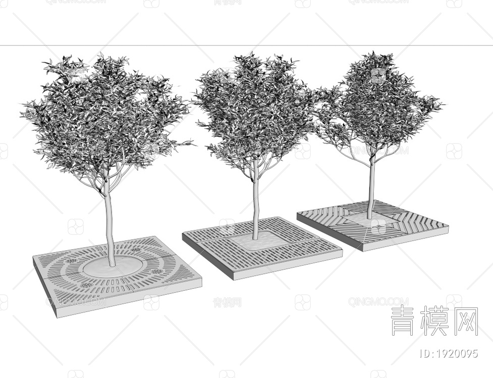 景观树 树池3D模型下载【ID:1920095】