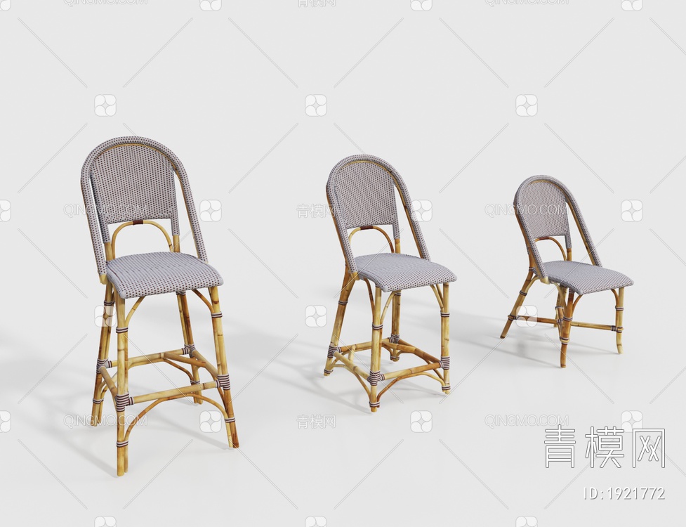 竹编椅3D模型下载【ID:1921772】