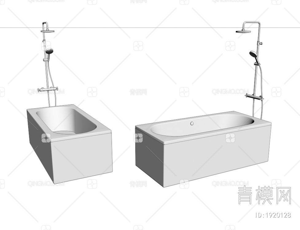 浴缸3D模型下载【ID:1920128】