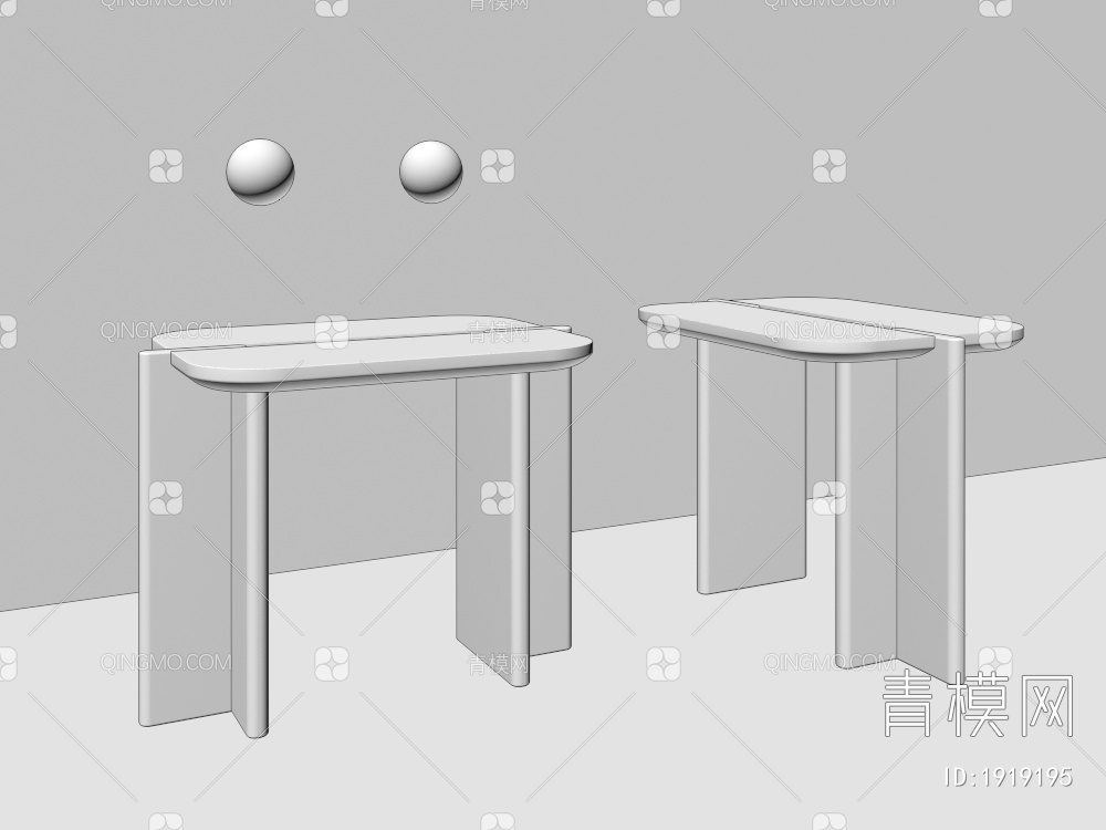 实木，凳子3D模型下载【ID:1919195】