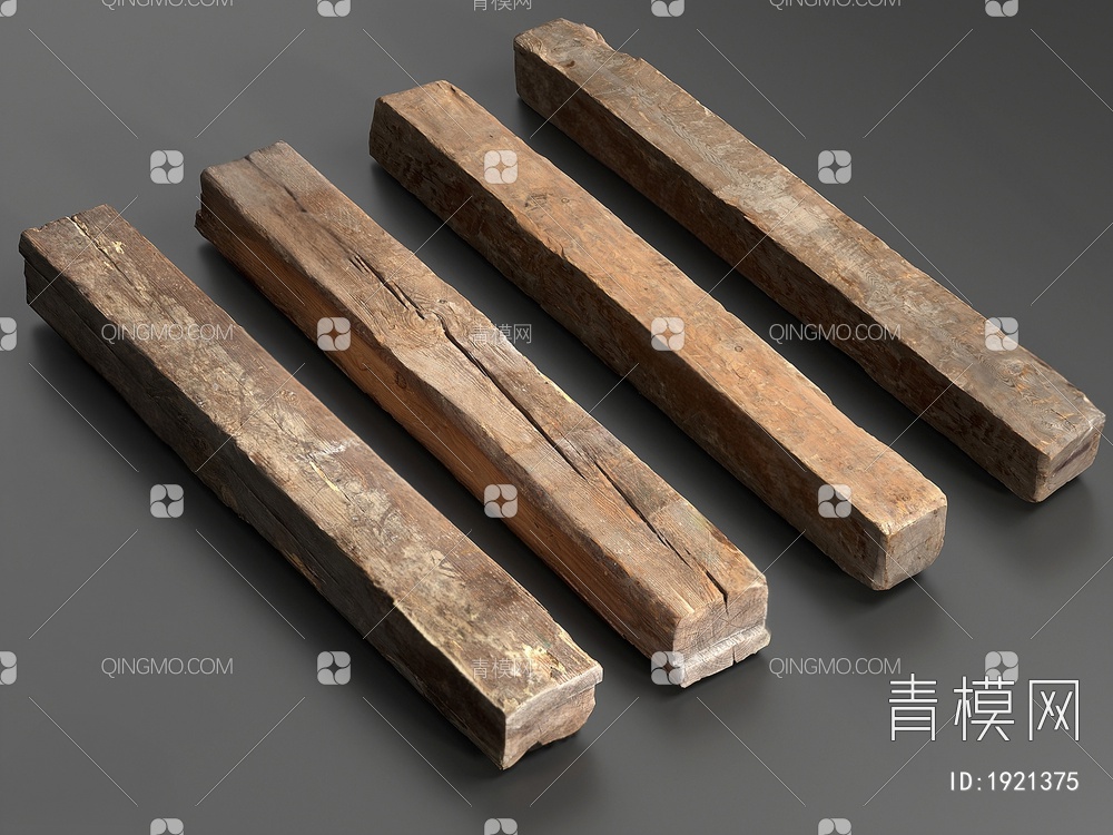 木头 木梁 柱子3D模型下载【ID:1921375】