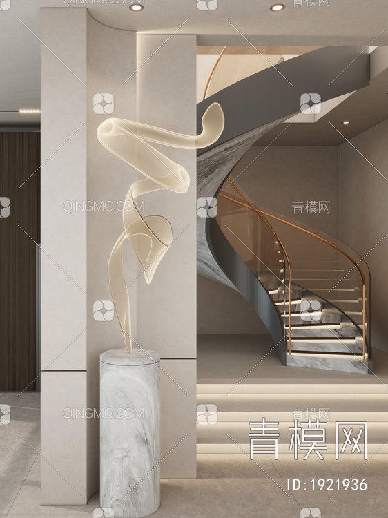 楼梯间 玄关隔断3D模型下载【ID:1921936】