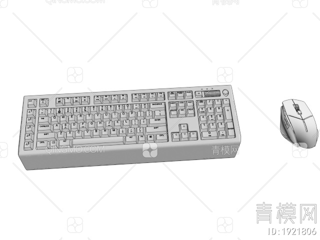 数码产品 无线鼠标键盘3D模型下载【ID:1921806】