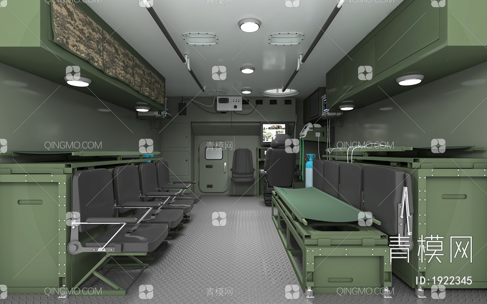 装甲救护车内部3D模型下载【ID:1922345】