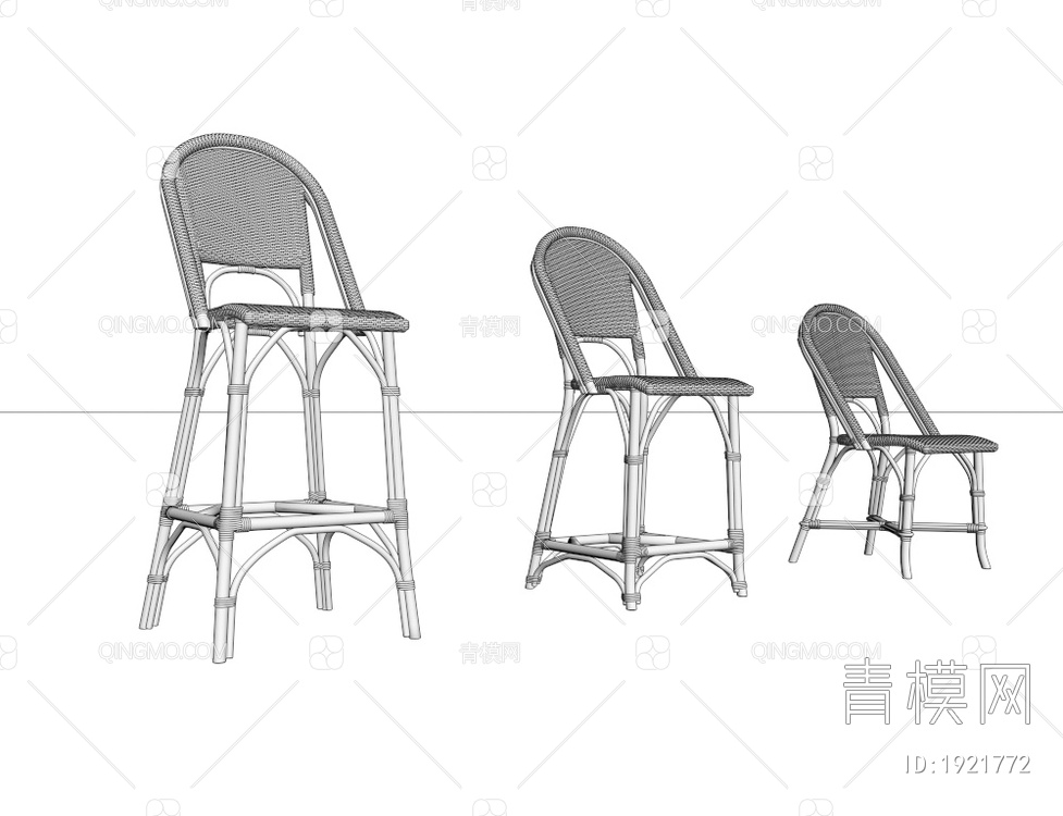 竹编椅3D模型下载【ID:1921772】