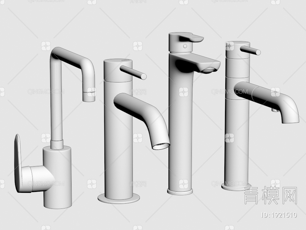 水龙头 不锈钢水龙头 台盆龙头 水槽龙头 嵌入式水龙头3D模型下载【ID:1921510】