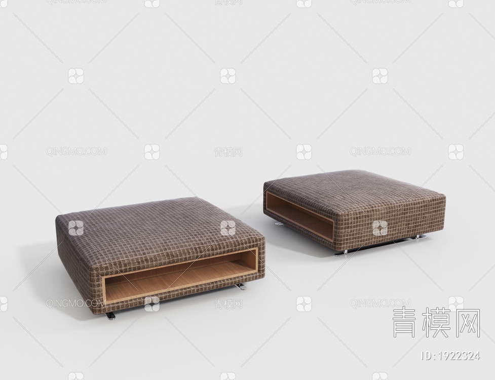 布艺沙发凳3D模型下载【ID:1922324】