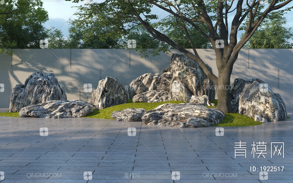 假山石头3D模型下载【ID:1922517】