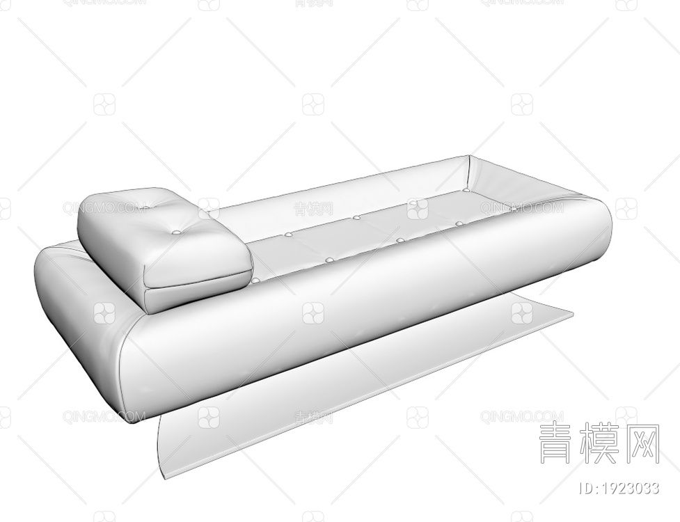 灰色休闲单人躺椅3D模型下载【ID:1923033】