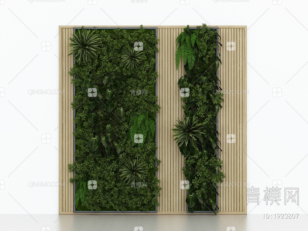 景墙，绿植墙，屏风隔断墙，植物墙，造景墙，造型墙3D模型下载【ID:1923807】