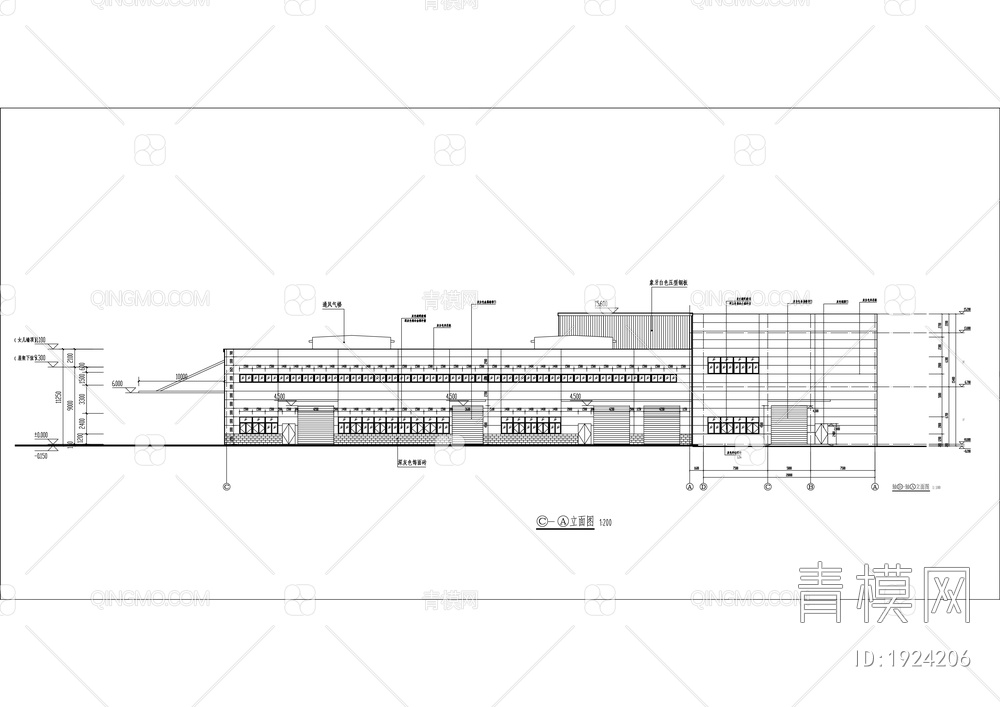 智能化整车检测车间：主体厂房设施建设【ID:1924206】