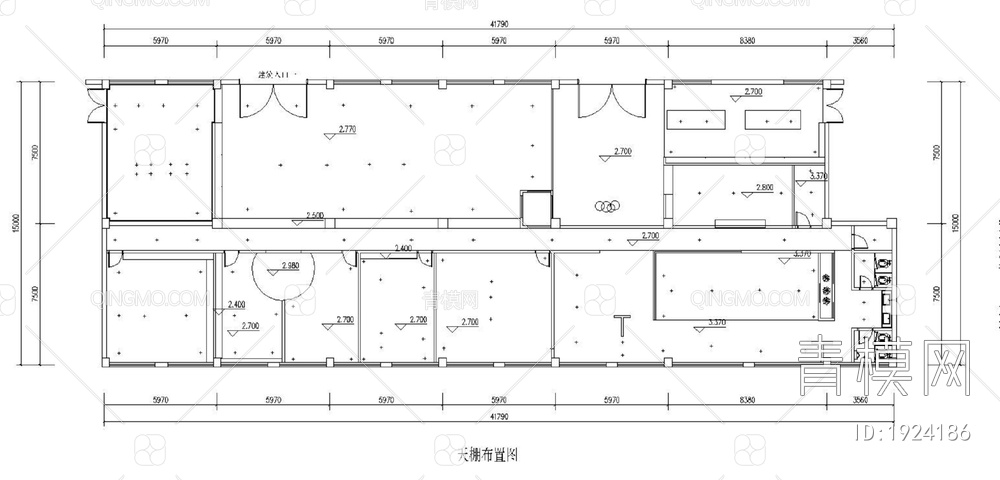 办公室家居展厅 施工图【ID:1924186】