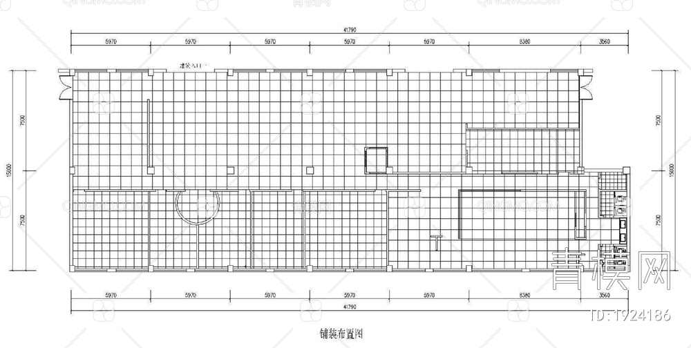 办公室家居展厅 施工图【ID:1924186】