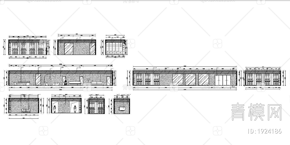 办公室家居展厅 施工图【ID:1924186】