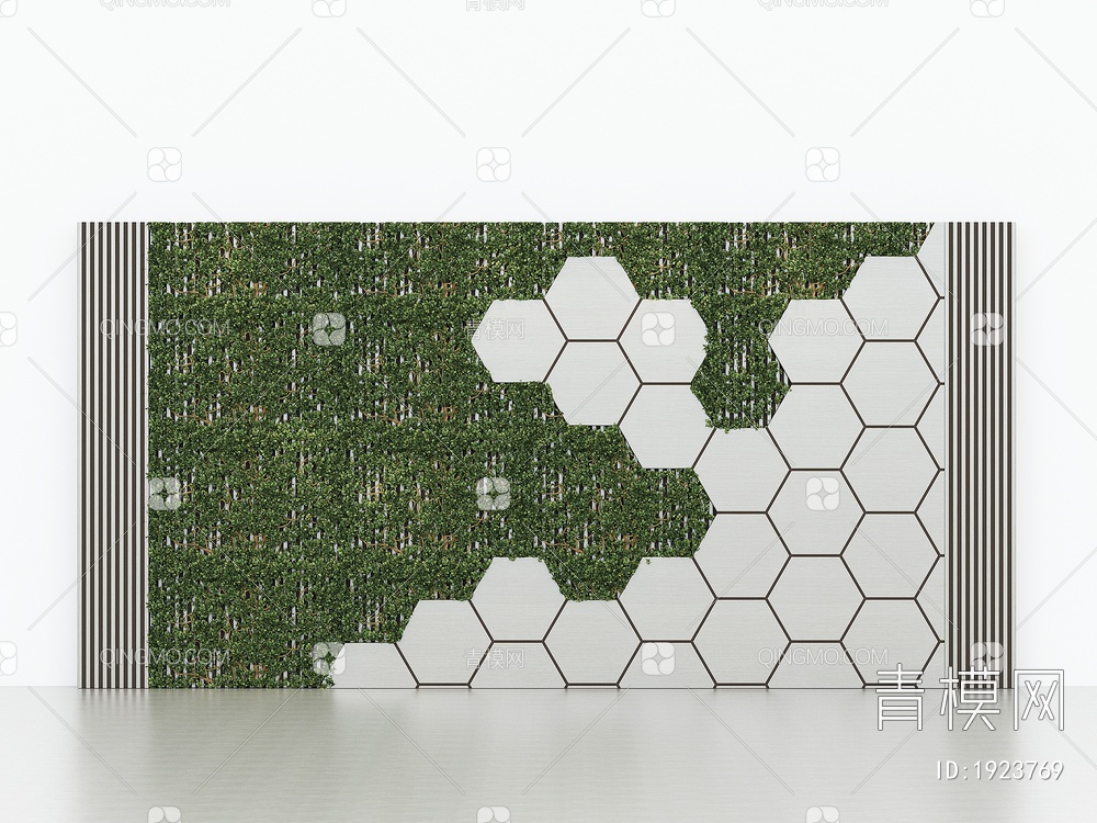景墙，绿植墙，屏风隔断墙，植物墙，造景墙3D模型下载【ID:1923769】