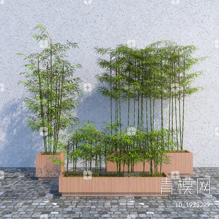 竹子，景观竹，罗汉竹，翠竹，园林小品，景观植物3D模型下载【ID:1923299】