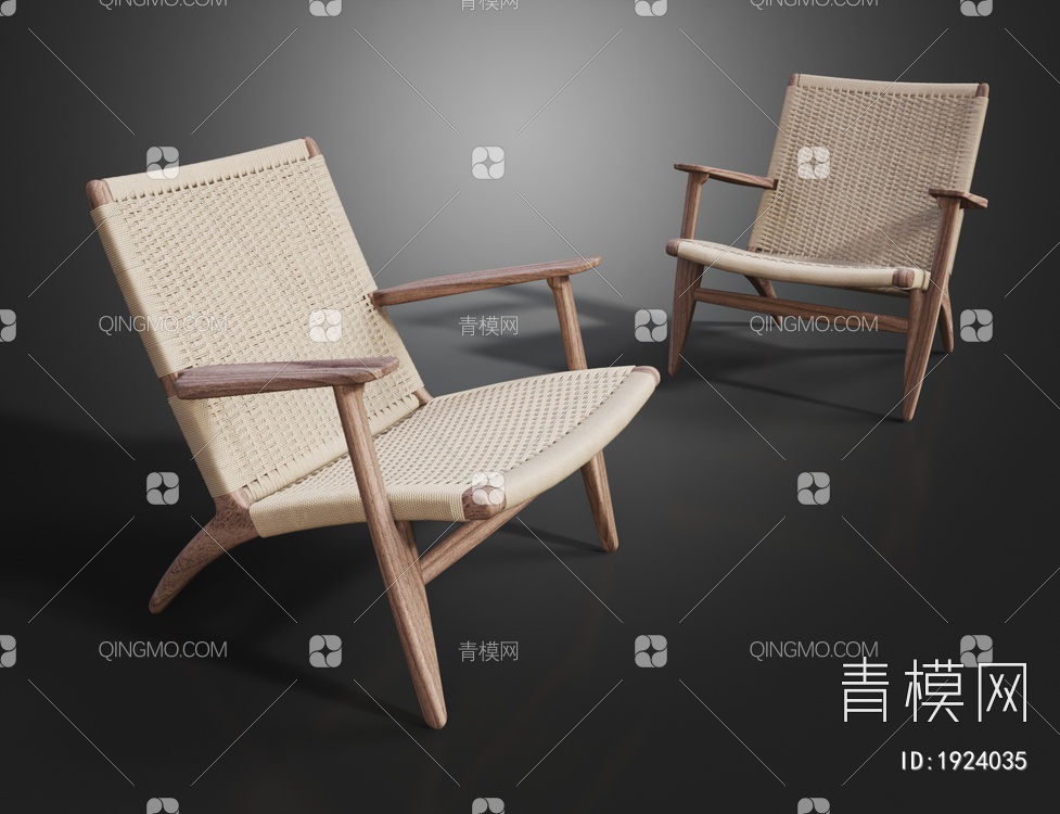 编织休闲椅 户外椅3D模型下载【ID:1924035】