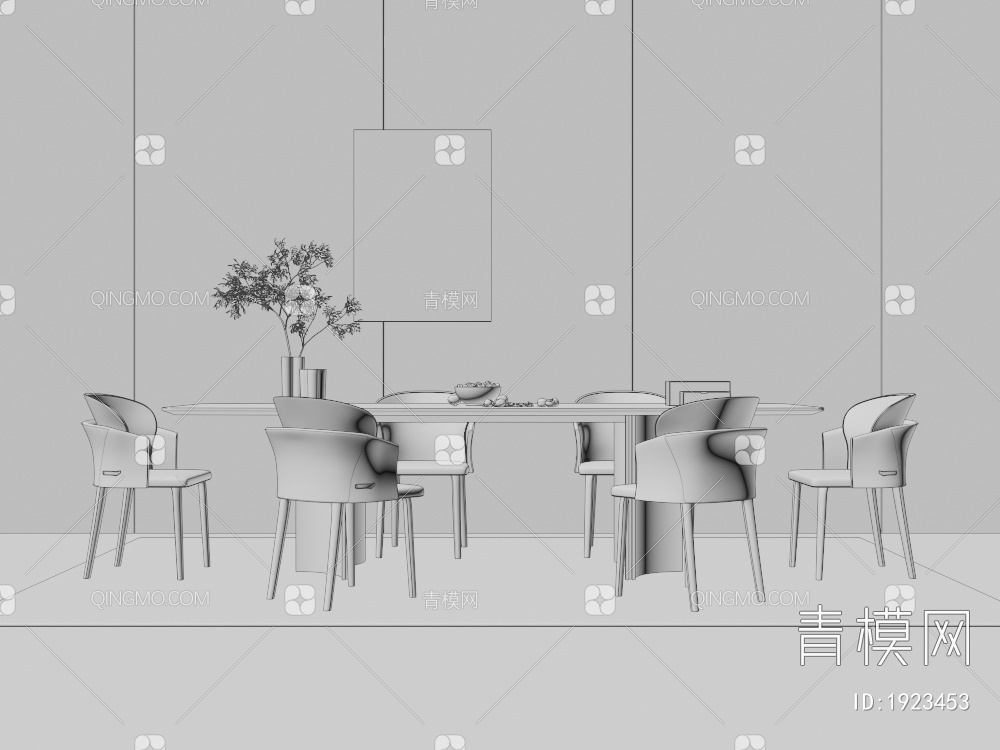 餐桌椅3D模型下载【ID:1923453】