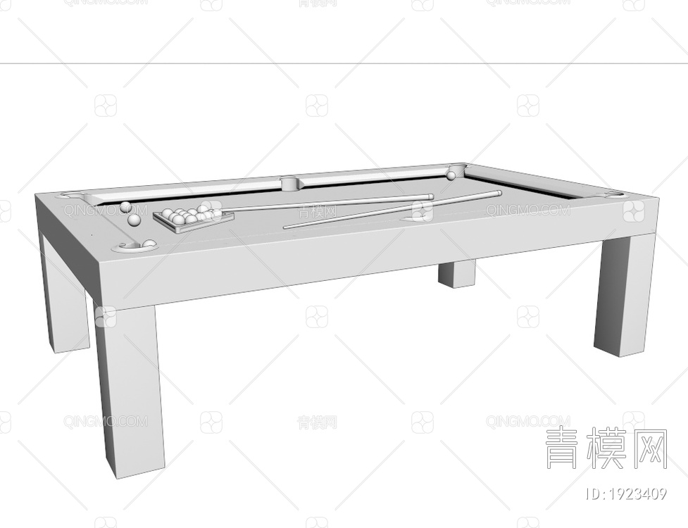 实木台球桌3D模型下载【ID:1923409】