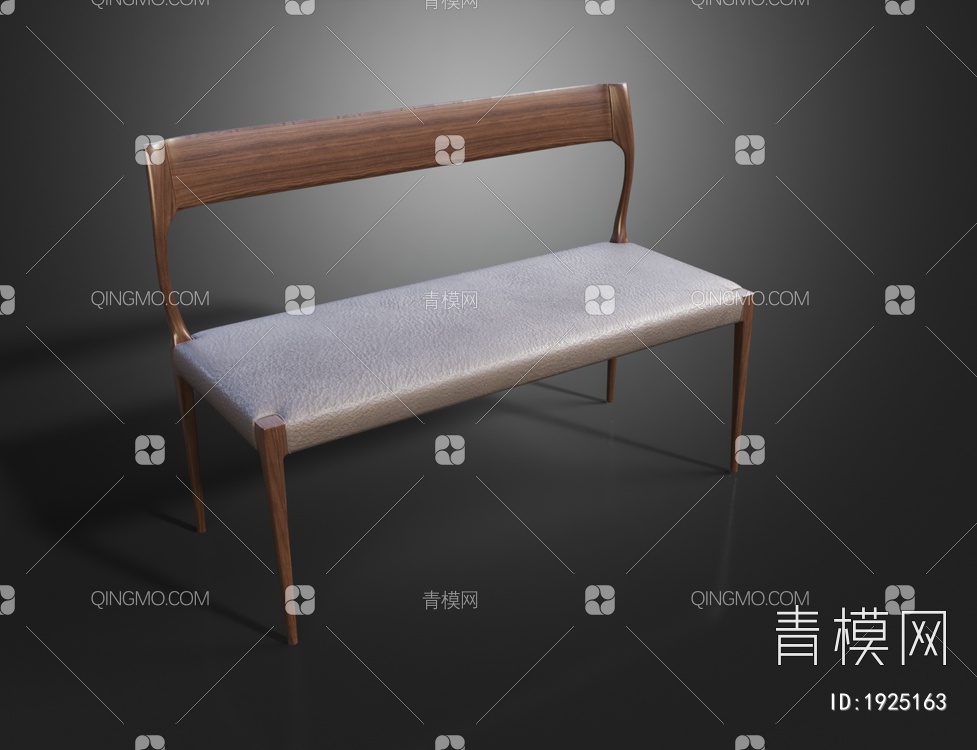 休闲长椅 双人靠椅3D模型下载【ID:1925163】