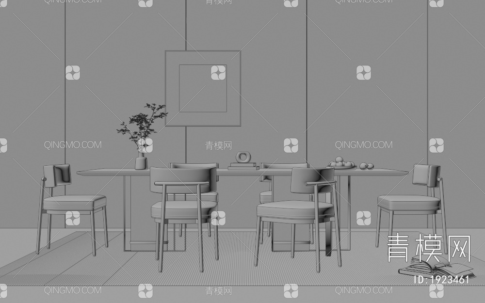 餐桌椅3D模型下载【ID:1923461】