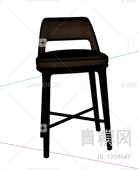 吧椅 单椅SU模型下载【ID:1924647】