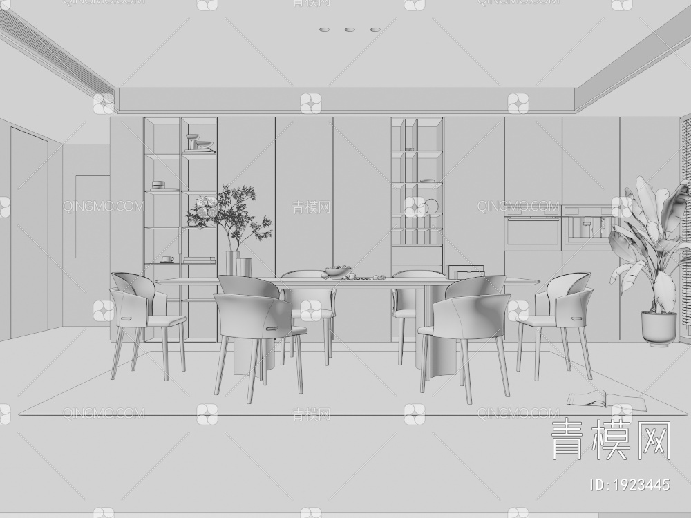 餐厅3D模型下载【ID:1923445】