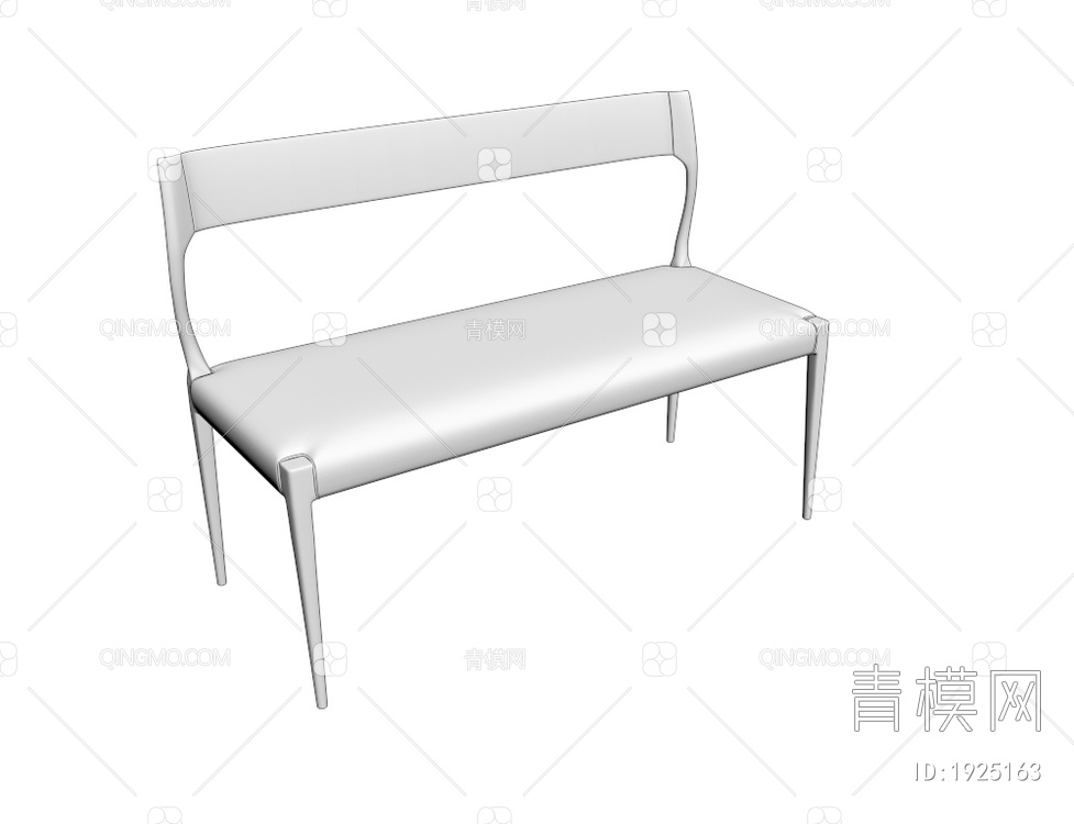 休闲长椅 双人靠椅3D模型下载【ID:1925163】