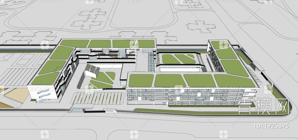 学校小学SU模型下载【ID:1925895】