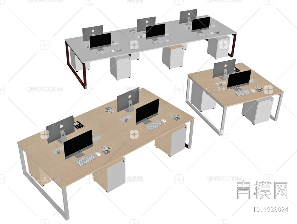 办公桌SU模型下载【ID:1928024】
