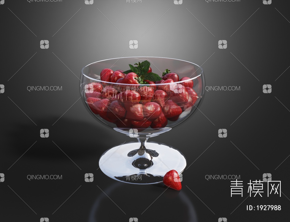 水果果盘 草莓3D模型下载【ID:1927988】