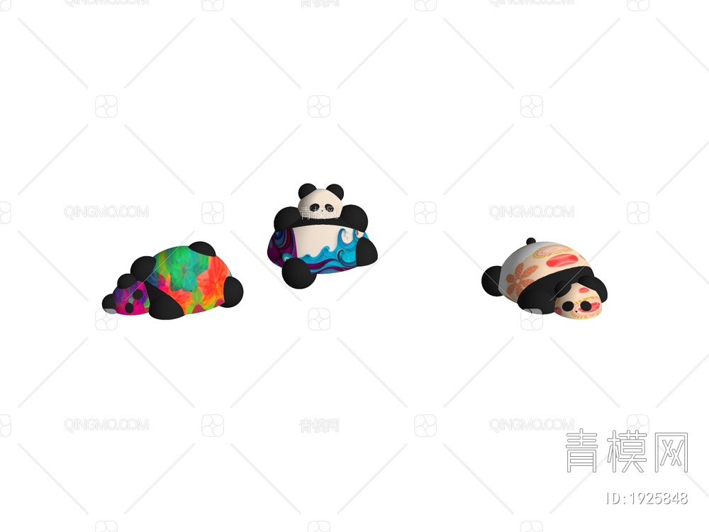 熊猫雕塑SU模型下载【ID:1925848】