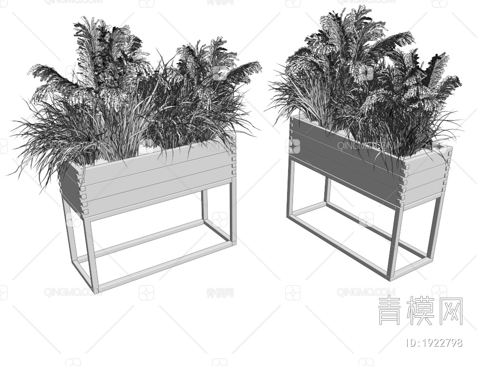 干芦苇盆栽3D模型下载【ID:1922798】