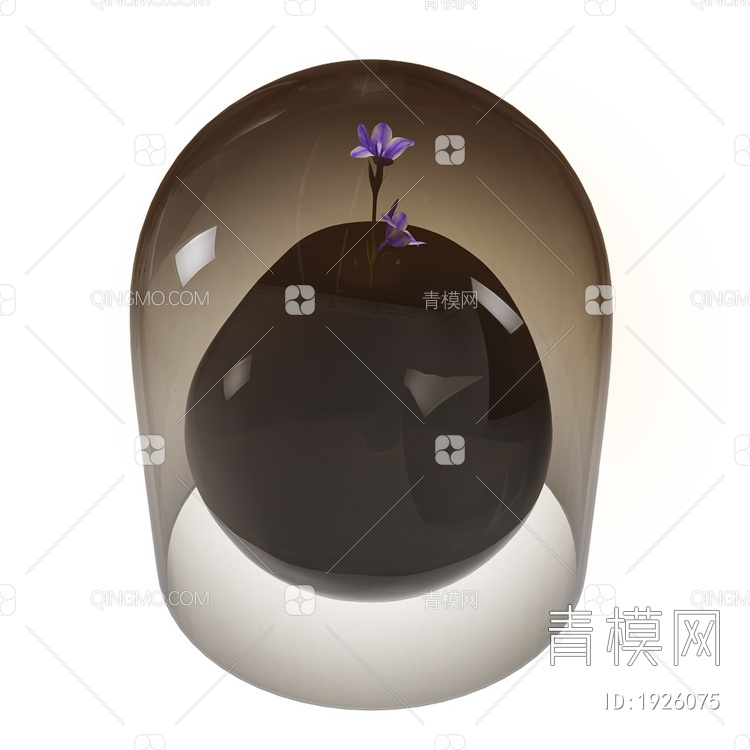 ANTIMATTER 茶色玻璃花瓶3D模型下载【ID:1926075】