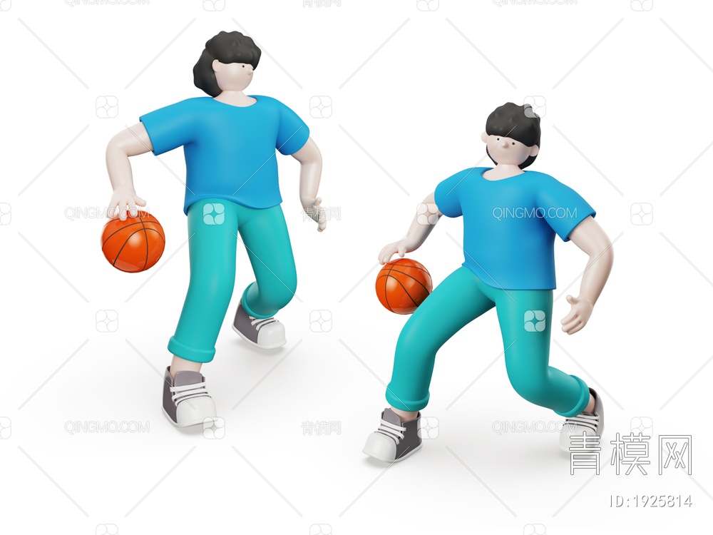 玩具公仔 卡通篮球员3D模型下载【ID:1925814】