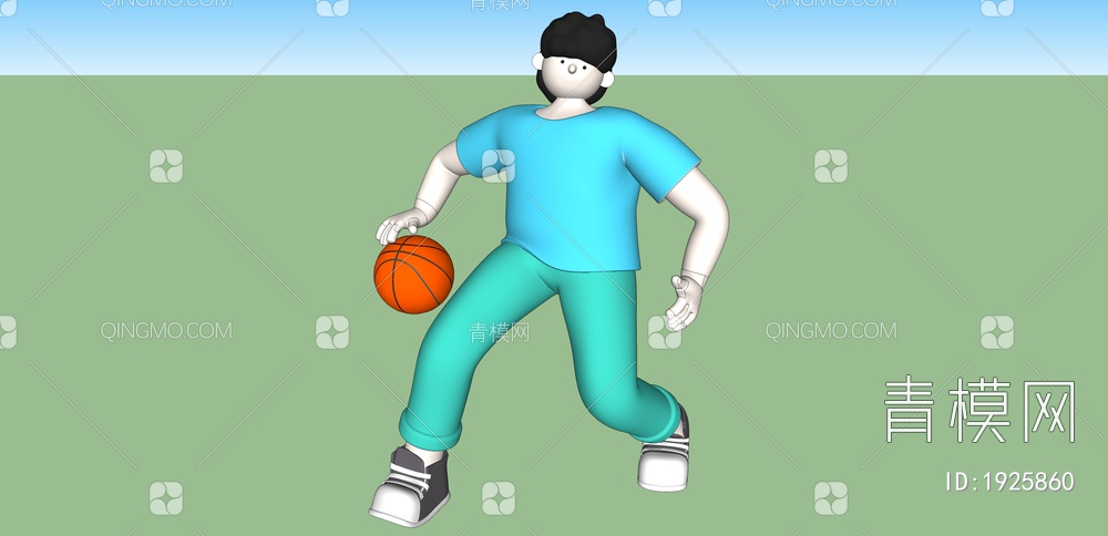 玩具 卡通篮球运动员SU模型下载【ID:1925860】