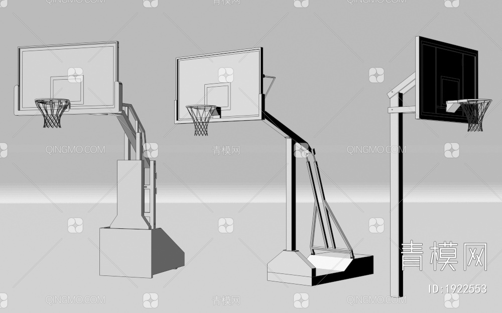 篮球架3D模型下载【ID:1922553】