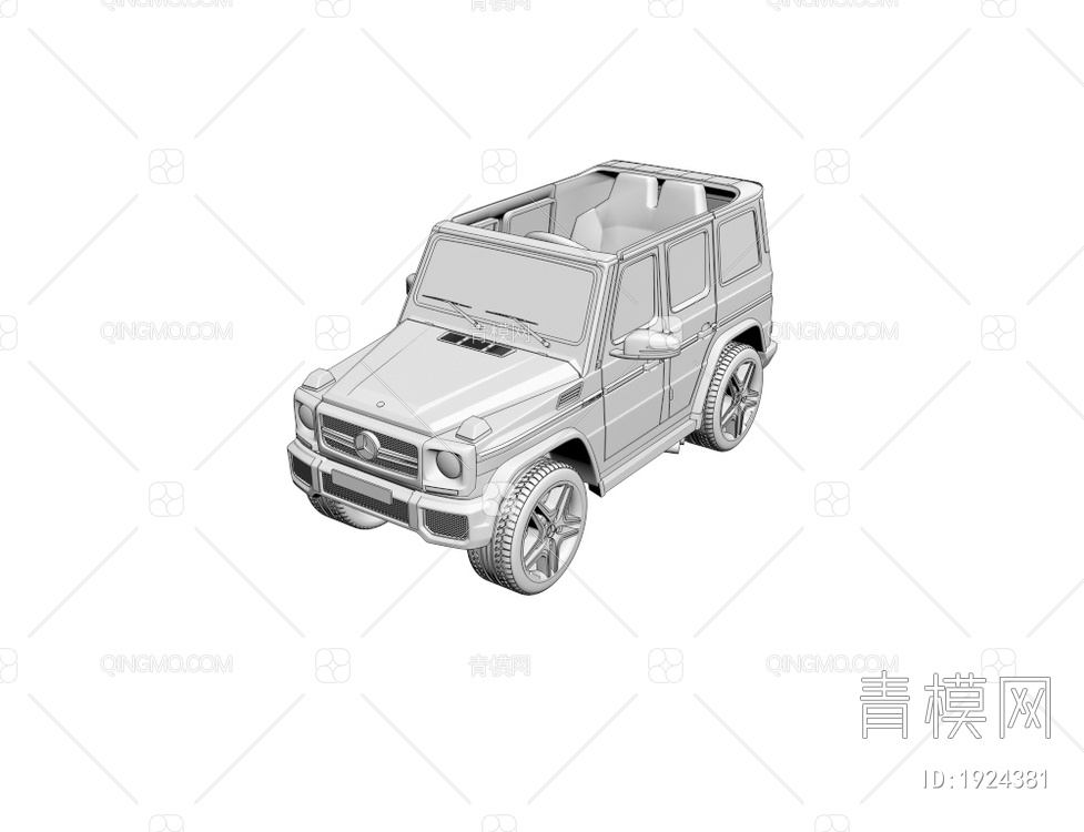 儿童奔驰电动车玩具3D模型下载【ID:1924381】
