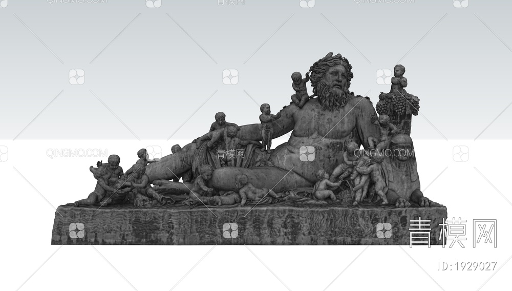 古罗马 人物雕塑 景观雕塑小品SU模型下载【ID:1929027】