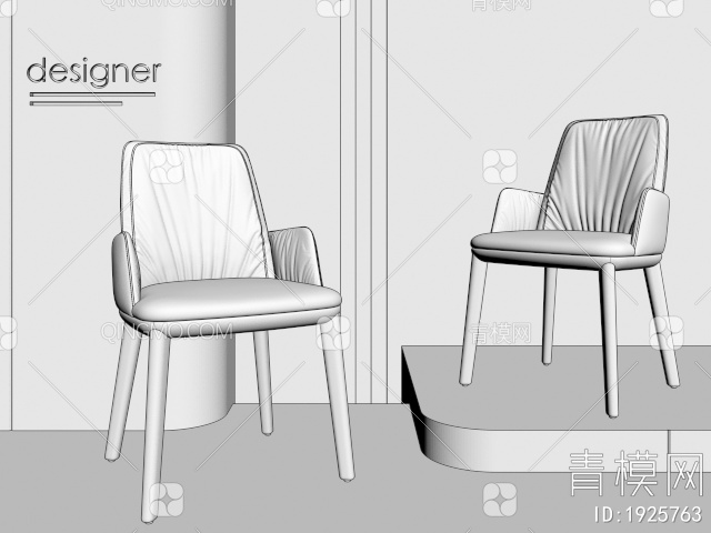 餐椅3D模型下载【ID:1925763】