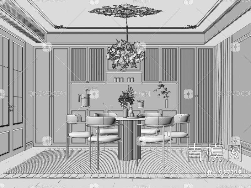 餐厅3D模型下载【ID:1927922】