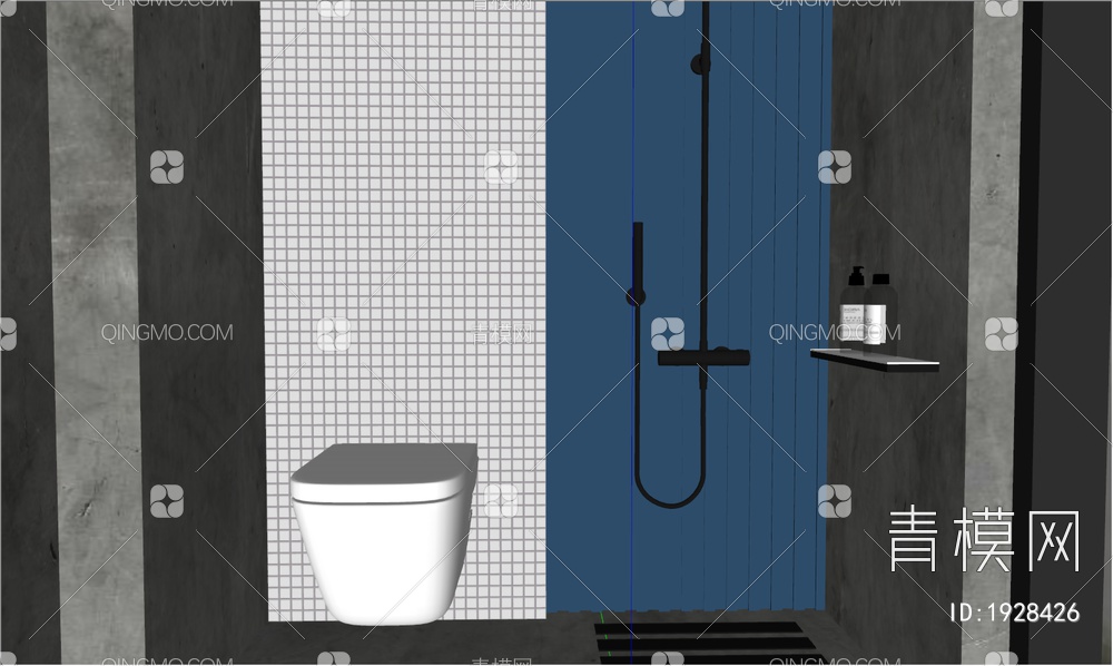 马桶花洒SU模型下载【ID:1928426】