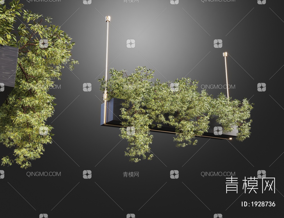 绿植吊篮3D模型下载【ID:1928736】