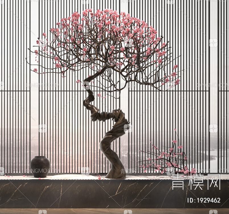 装饰树 旱景3D模型下载【ID:1929462】