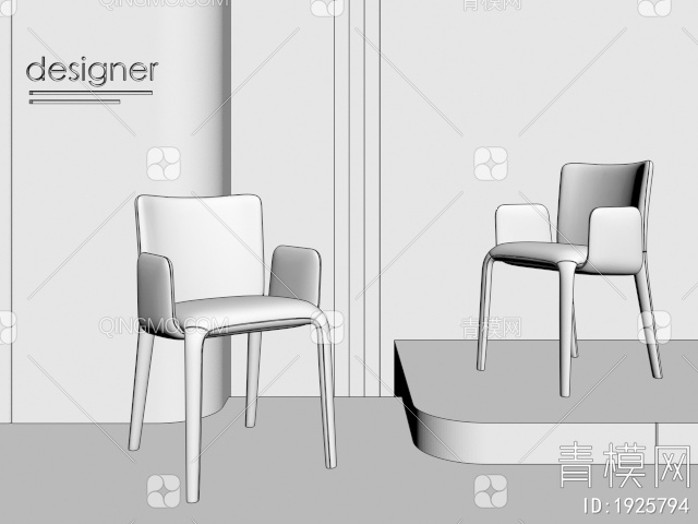餐椅3D模型下载【ID:1925794】