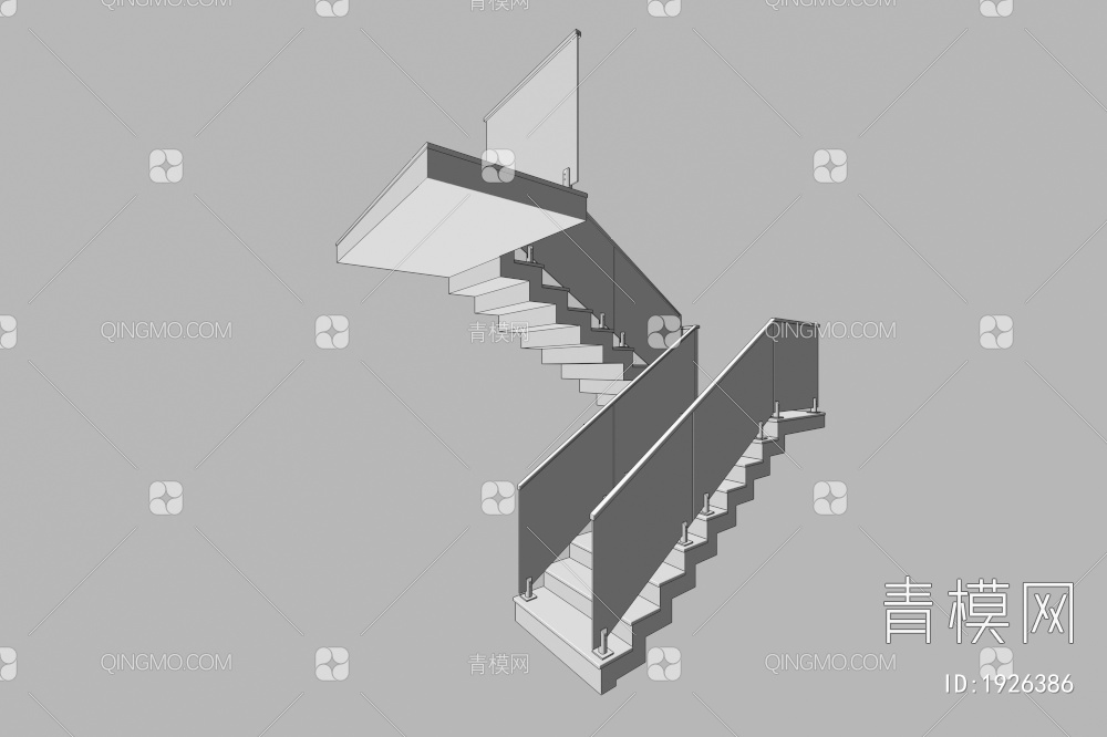 楼梯扶手3D模型下载【ID:1926386】