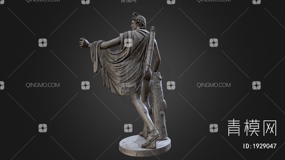 古罗马 人物雕塑SU模型下载【ID:1929047】