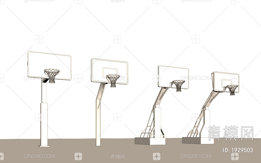 篮球架3D模型下载【ID:1929503】
