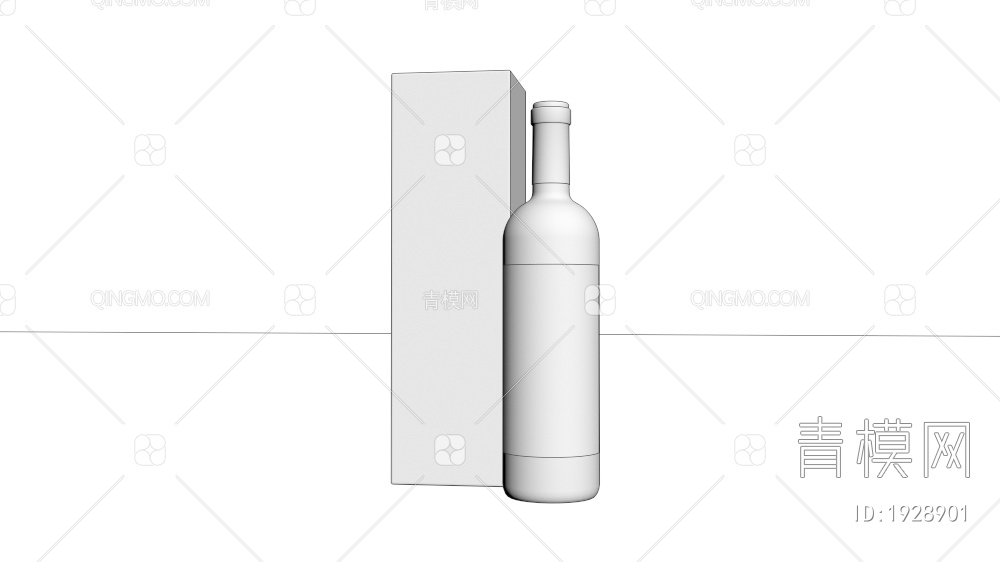 葡萄酒瓶3D模型下载【ID:1928901】