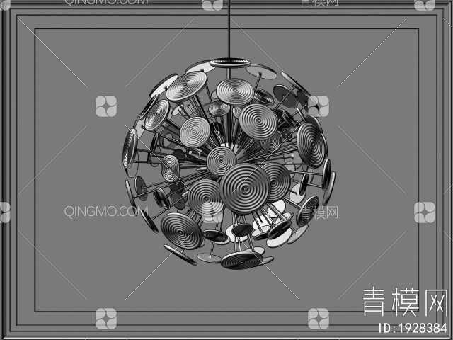 球形吊灯3D模型下载【ID:1928384】